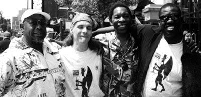 Juma Santos Ayantola, patrick brennan, Newman Taylor Baker & Hill Greene in Montreal.  Photo by Jim Watson.